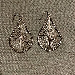 Twisted gold wire earrings